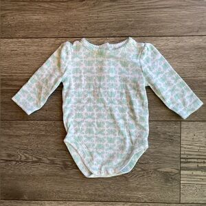 Janie & Jack Baby Girl Long Sleeve Onesie Bodysuit Dragonfly Butterfly 0-3 Month